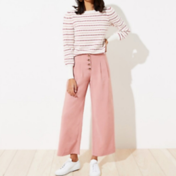 LOFT Pants - LOFT | High Waist Wide Leg Crop Pant